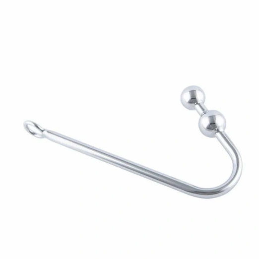 Anal Hooks 4417 Stainless Pleasurable Hook Steel Two Balls Anal 0813